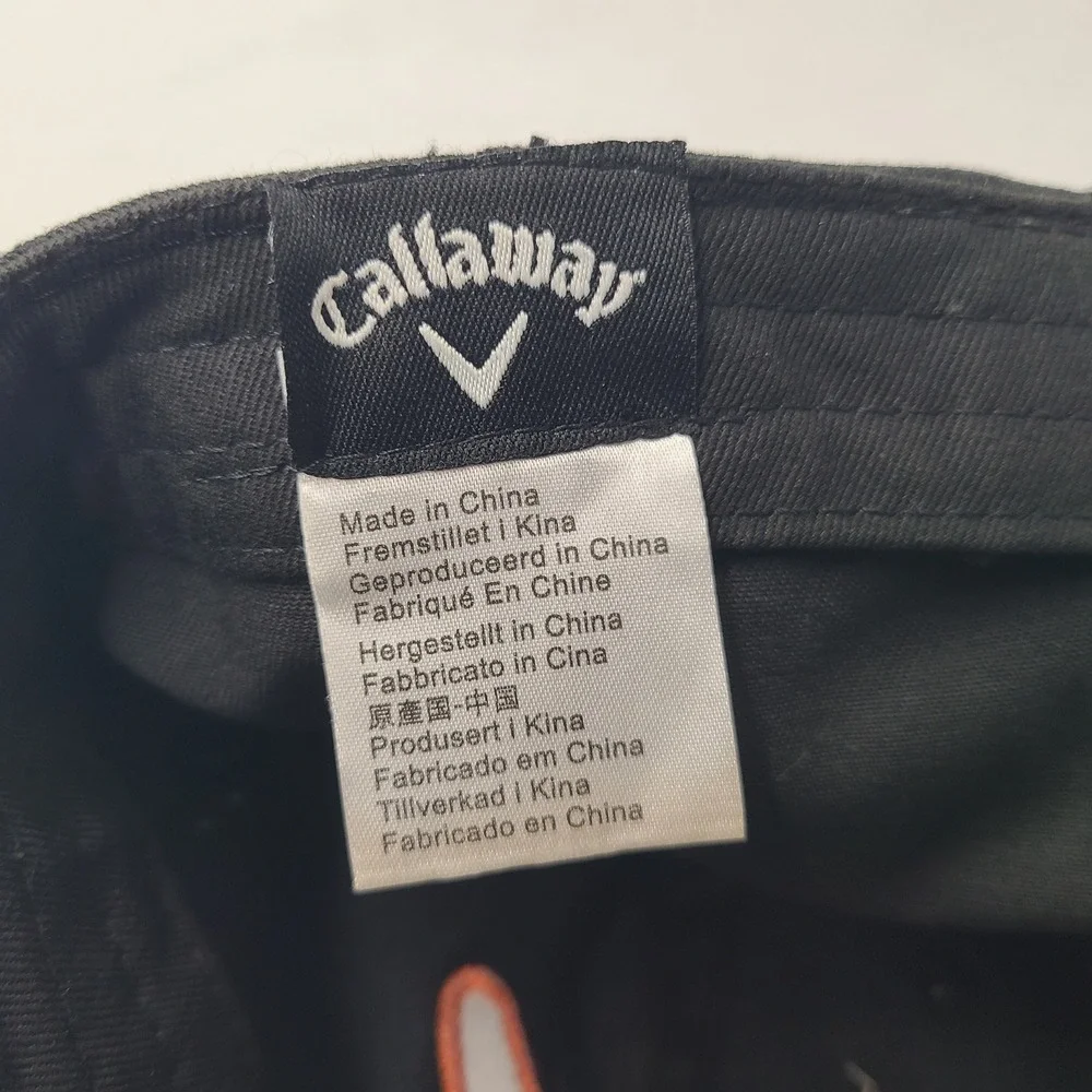 Callaway Hat Adjustable Black Orange FT Fusion Technology Tour i Series Golf Men